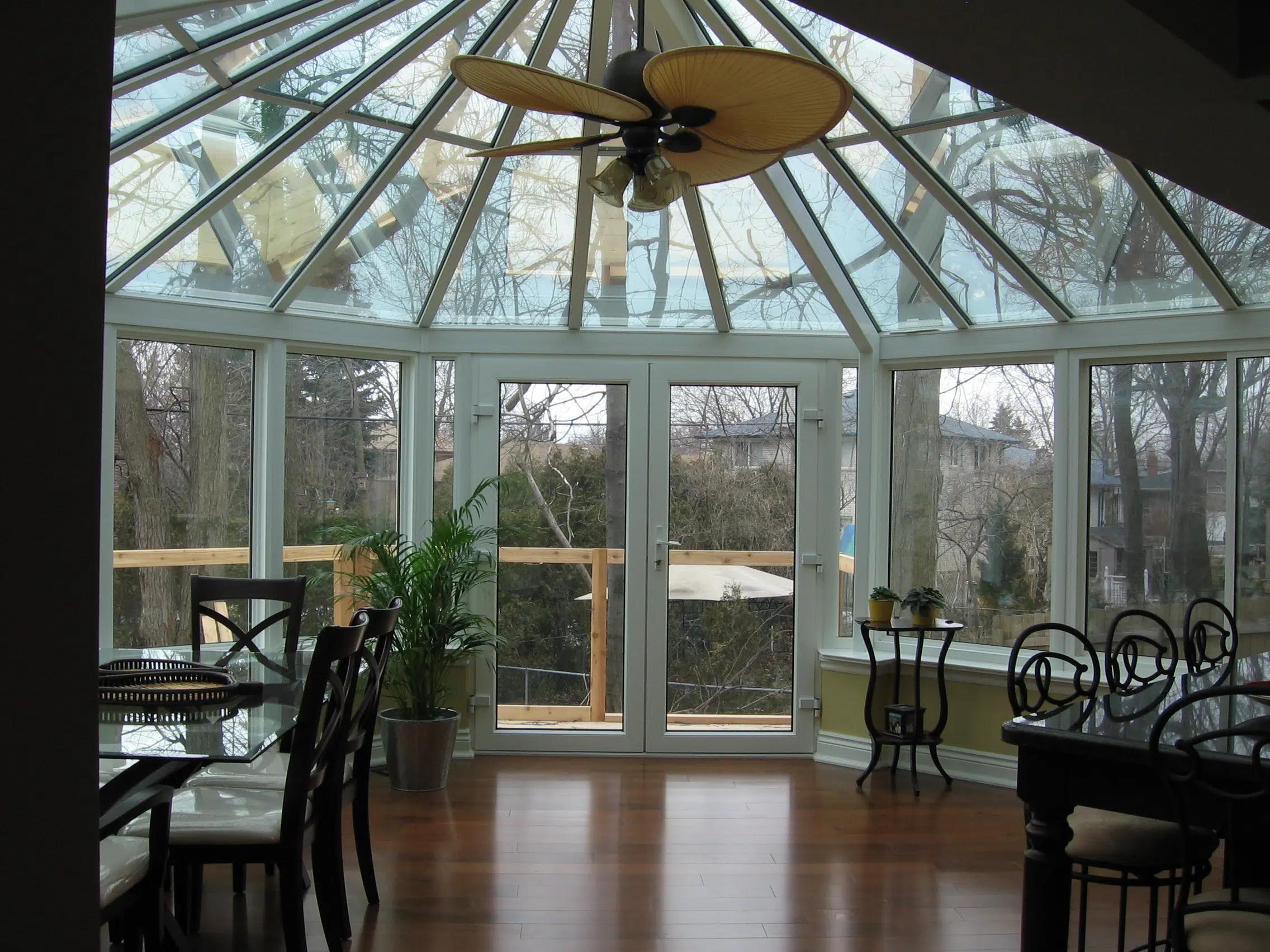 sunroom interior with natural light